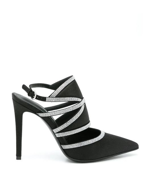 Ferragamo White Delianne Crystal-Embellished Slingback 105Mm Pumps