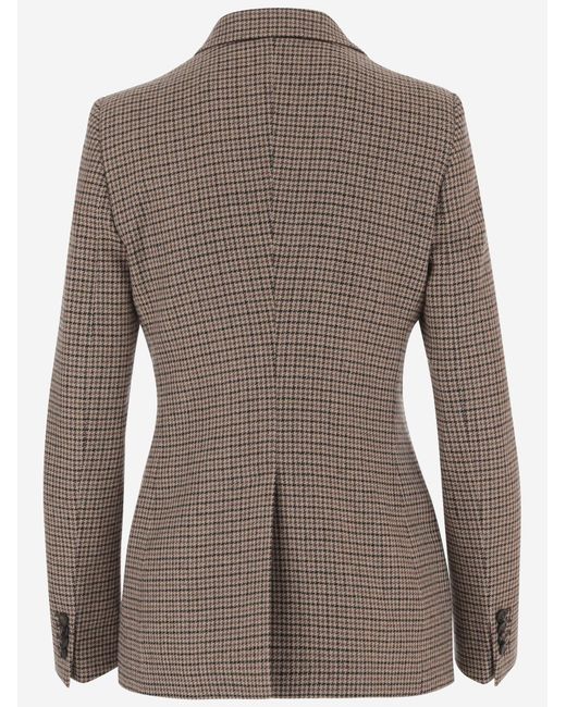Tagliatore Brown Single-Breasted Wool Jacket