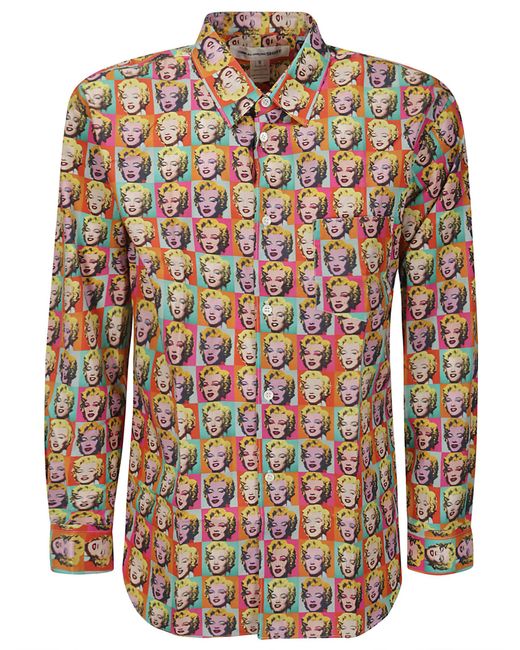 Comme des Garçons Multicolor Cotton Printed Poplin With Full Andy Warho for men