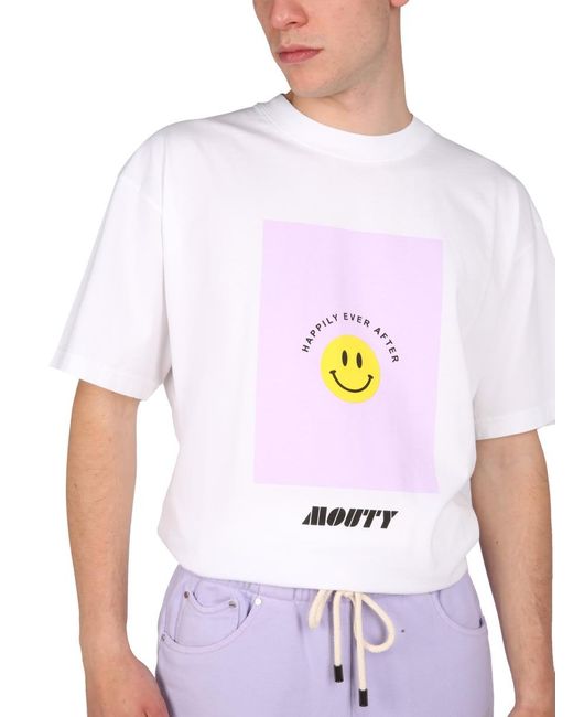 MOUTY White Smiley T-Shirt for men