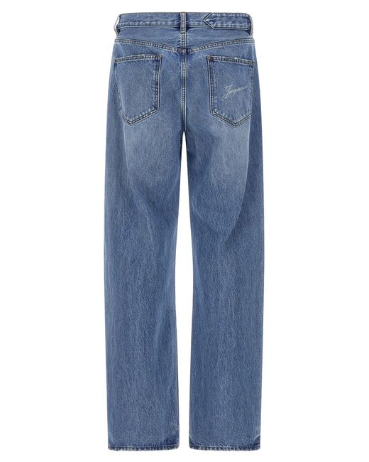 Jacquemus Blue Straight Jeans for men