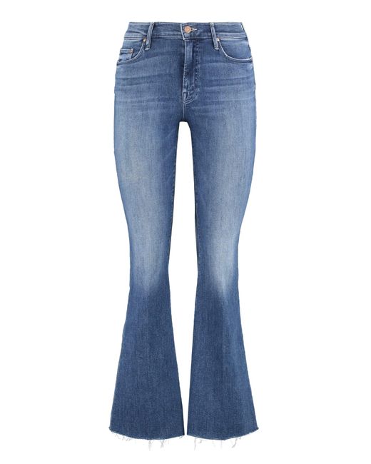 Mother The Weekender Fray Bootcut Jeans in Blue | Lyst