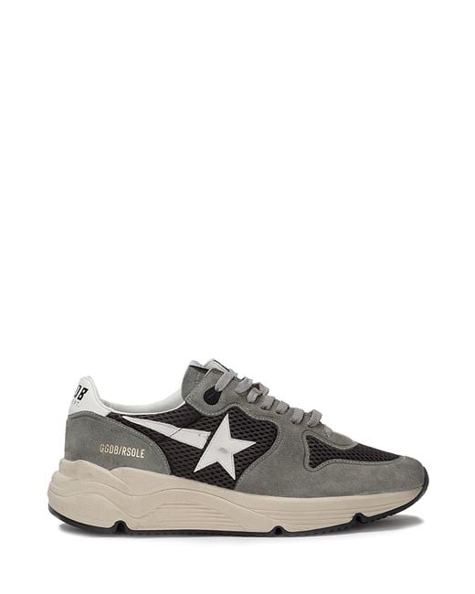 Golden Goose Deluxe Brand Gray Running Net Upper Suede Toe And Spur Leather Star for men
