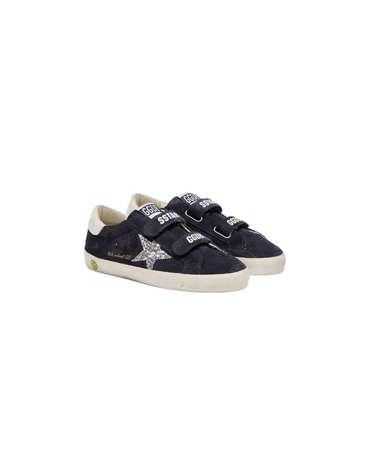 Golden Goose Deluxe Brand Blue Sneakers Cow Leather Trainers