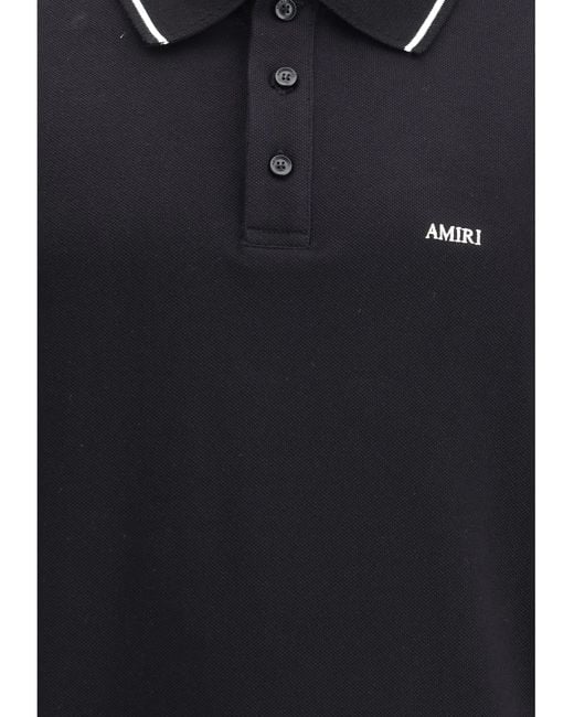 Amiri Blue Logoed Polo Shirt for men