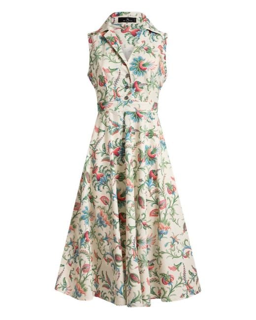 Etro Green Dress Cotton