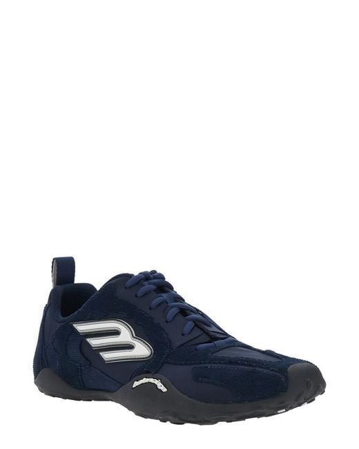 Balenciaga Blue Sneakers Monday Ultra Polyester Trainers for men