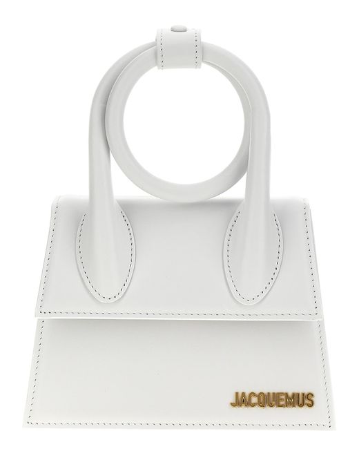 Jacquemus White Le Chiquito Noeud Hand Bags
