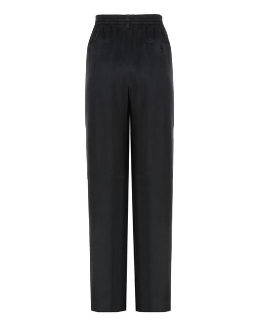 Alexander Wang Black Elasticated Waist Trousers Cuprammonium Rayon Wide-Leg