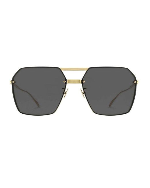 Bottega Veneta Gray Sunglasses Square Full Rim, Frame And Lens Bv1045S001