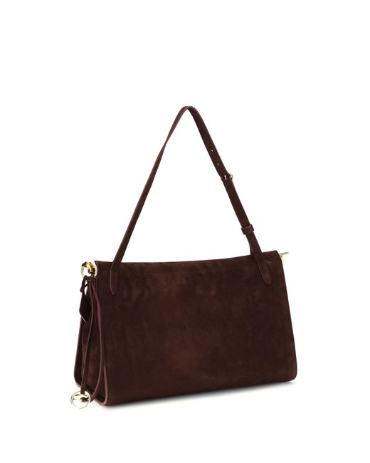 Alaïa Brown Shoulder Bag Le Click Pocket Calf Leather
