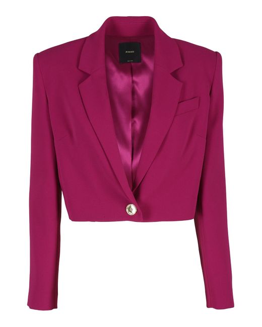 Pinko Crepe Spencer Jacket in Pink | Lyst