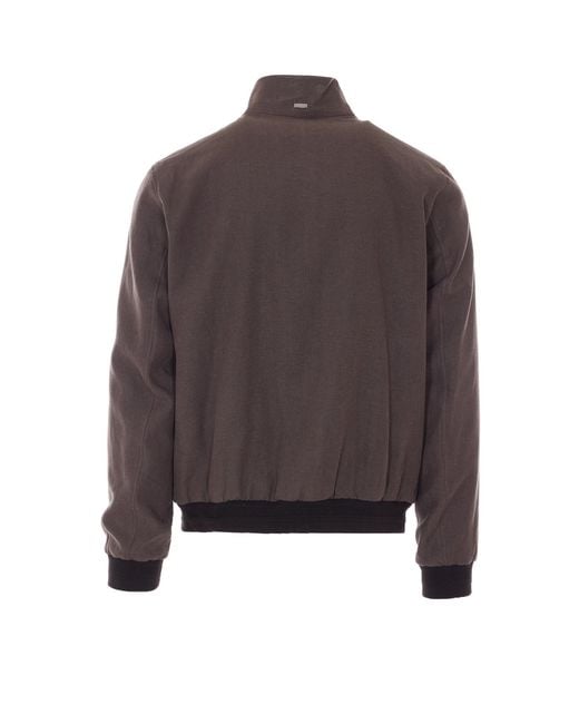 Herno Brown Coats Flax for men