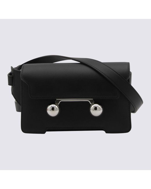 Marni Black Leather Trunkaroo Crossbody Bag for men