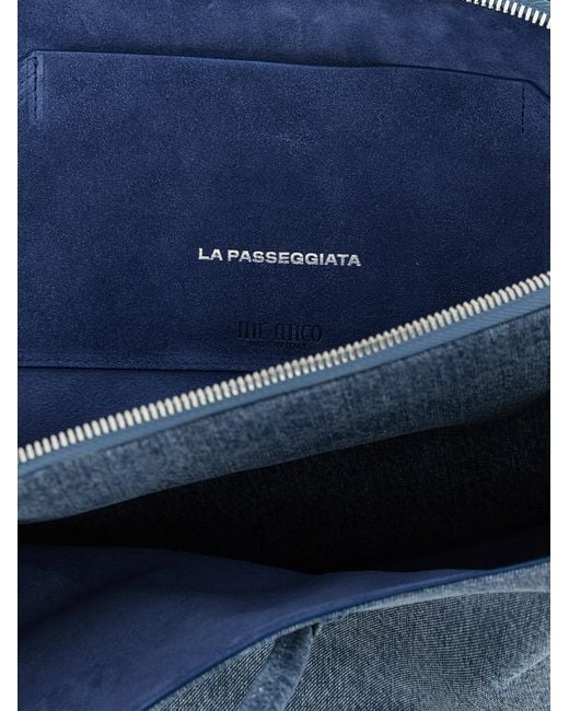 The Attico Blue Cotton Shoulder Bag