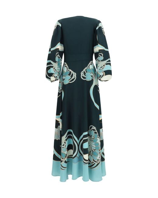 LaDoubleJ Green Long Camerino Dress Silk