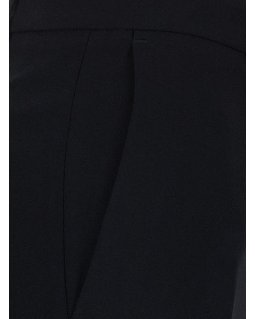 Le Plain Blue Flare Pants Tech Fabric Trousers