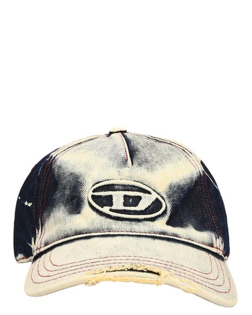 DIESEL Blue Logo-patch Baseball Cap for men