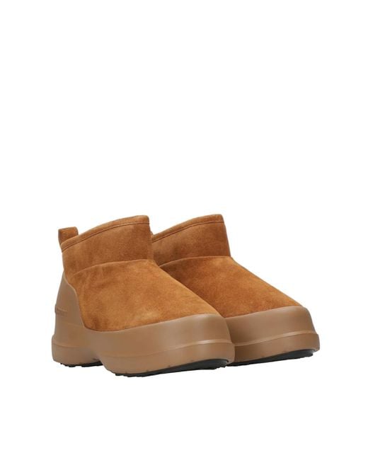 Moon Boot Brown Luna Suede Low Boots