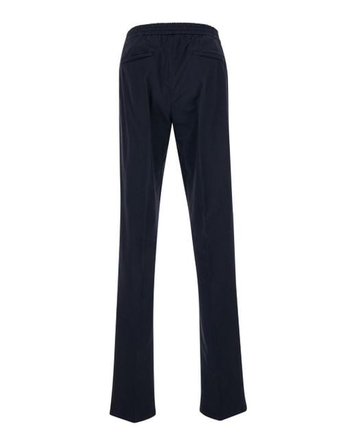 Lardini Blue Tapered Drawstring Trousers for men
