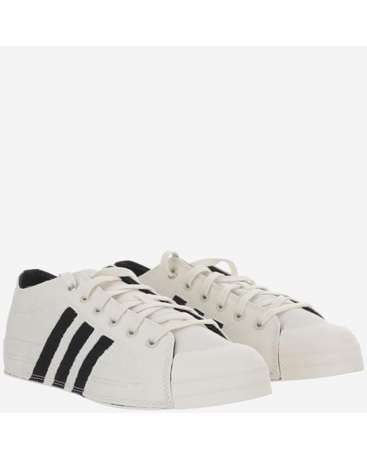 Adidas White Y-3 Nizza Lo Sneakers Fabric Trainers for men