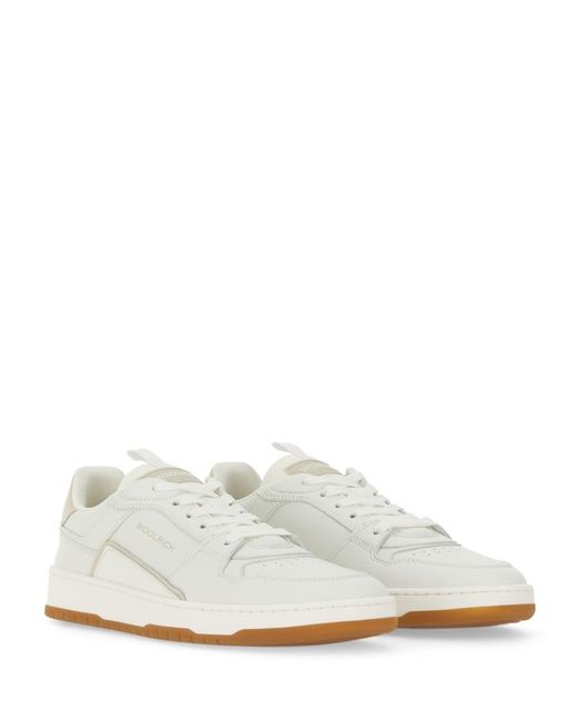 Woolrich White Leather Sneaker