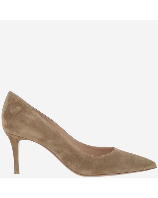 Gianvito Rossi Natural Pumps Suede Leather