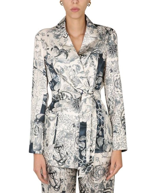 Etro Gray Kimono Jacket