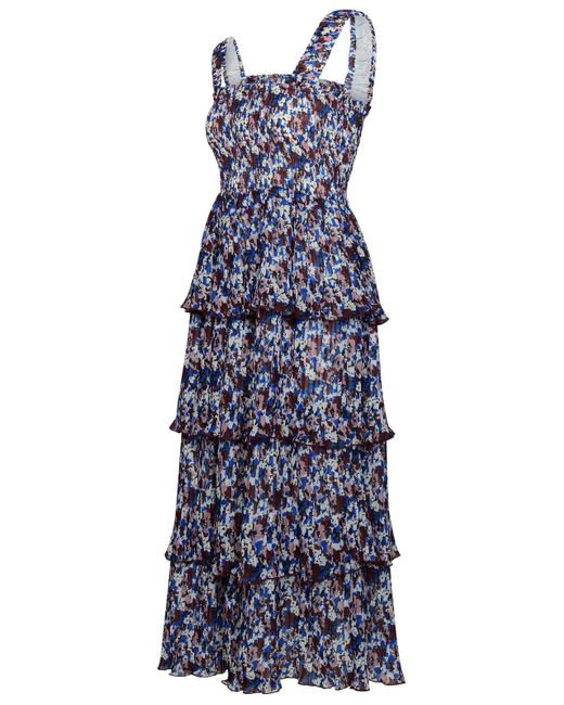 Ganni Blue Multicolor Polyester Dress