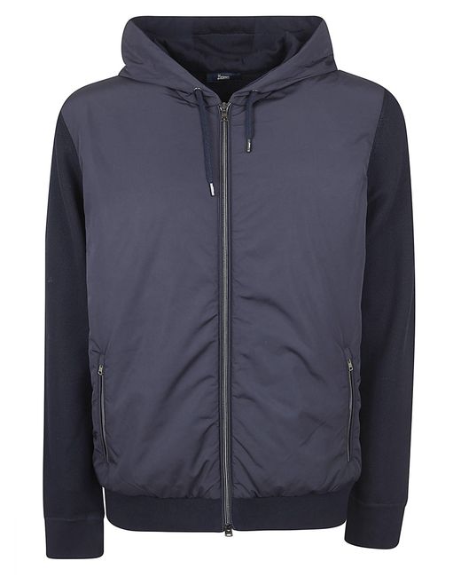 Herno Blue Giacca Felpa Imbottita Combinata for men