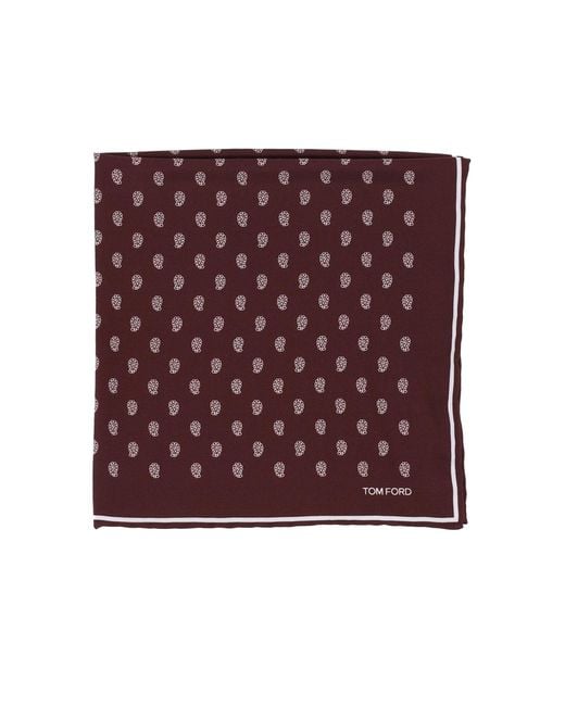 Tom Ford Purple Bright 100% Mulberry Silk Scarf for men