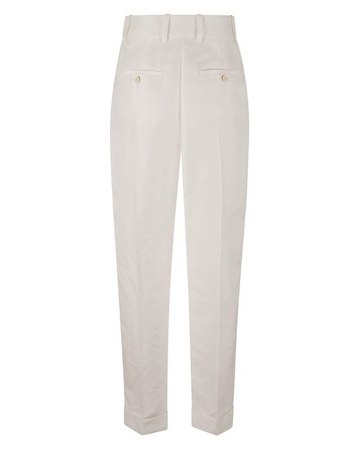 Alexander McQueen White Certified Cady Trousers