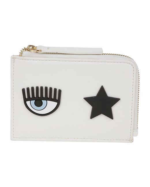 Chiara Ferragni Eye Star Logo, Sketch 06 Wallet in White | Lyst