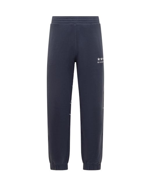 Givenchy Blue Jogging Pants With 4g for men