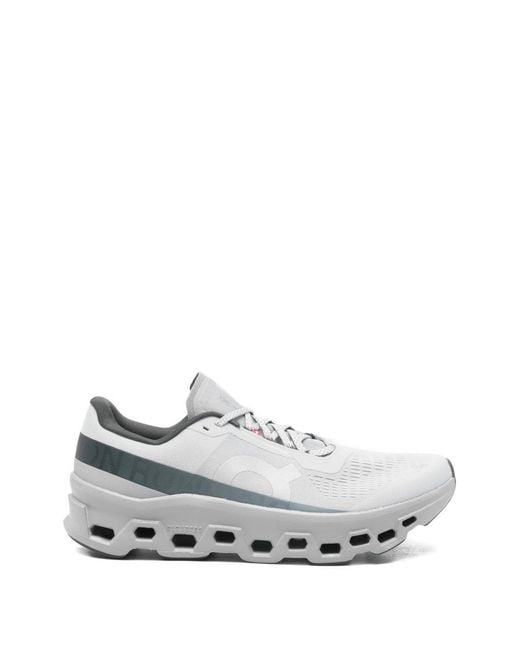 On Shoes White Cloudmonster 1 *Icon Glacier Recycled Mesh Sneakers With Cloudtec Cushioning System for men