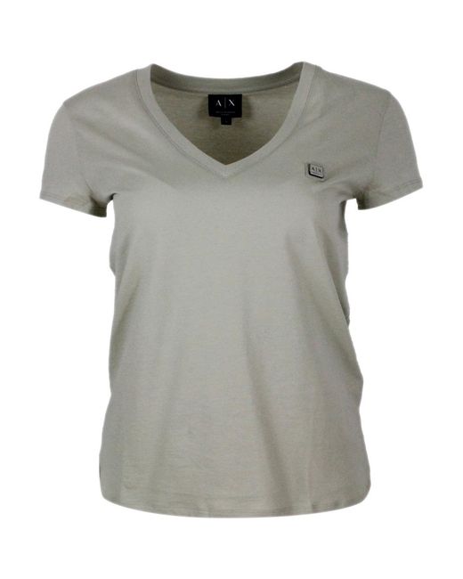 ARMANI EXCHANGE Gray T-Shirts And Polos 100Co