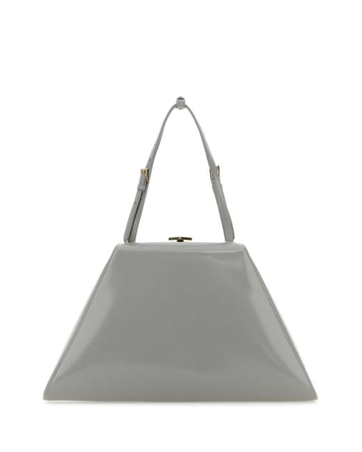 Prada Gray Light Leather Handbag