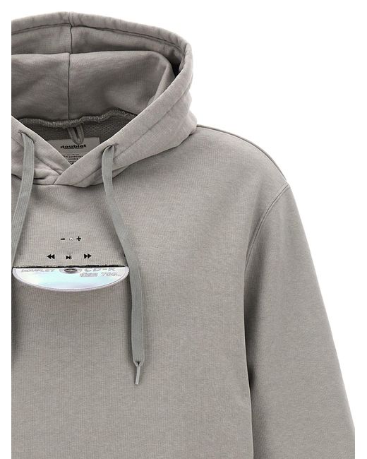 Doublet Gray Cd-R Embroidery Hoodie for men