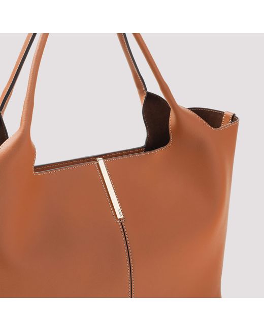 Tod's Brown Ebr Shopping Tote Bag