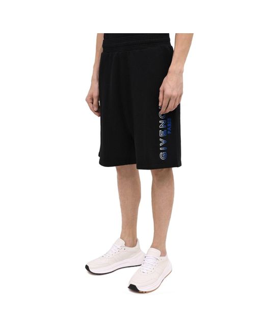 Givenchy Black Logo Track Shorts for men