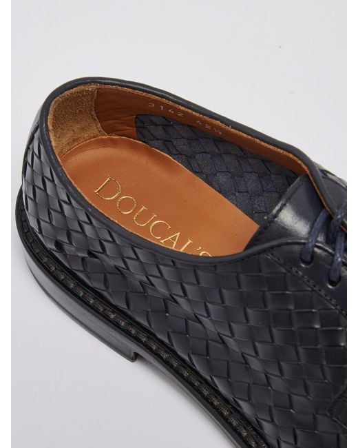 Doucal's Multicolor Derby Intrecciato Shoes for men