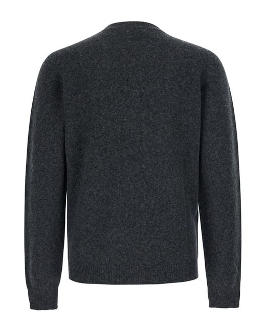 Roberto Collina Gray Crew Neck Wool Sweater Virgin Tops for men