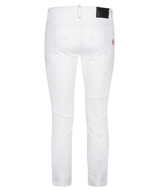 Philipp Plein Denim Logo Patch Slim Fit 
