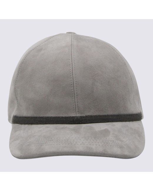 Brunello Cucinelli Gray Hat for men