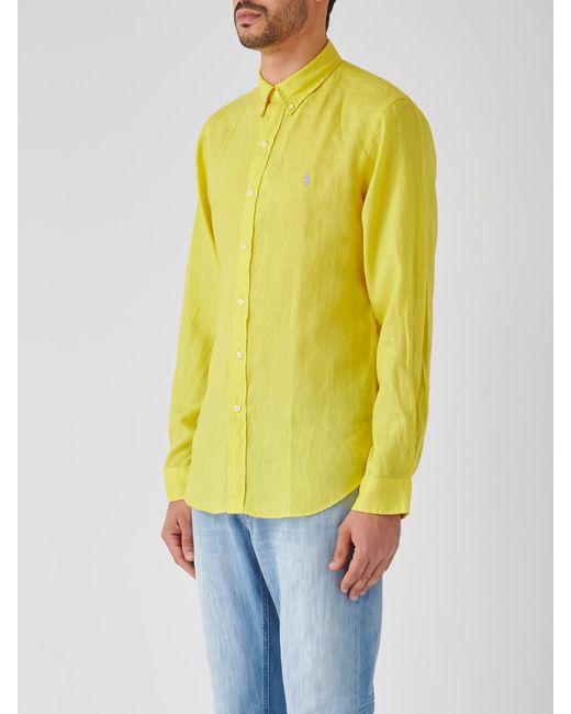 Polo Ralph Lauren Yellow Long Sleeve Sport Shirt Shirt for men