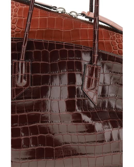 The Attico Brown La Passeggiata Medium Shoulder Bag Calf Leather Bos Taurus