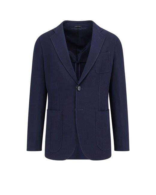 Giorgio Armani Blue Virgin Wool And Viscose Blazer for men
