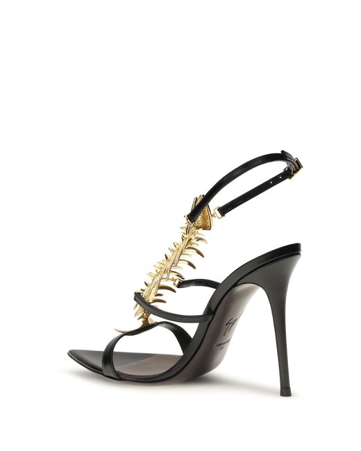 Giuseppe Zanotti White Slim Sandals Calf Leather Bos Taurus