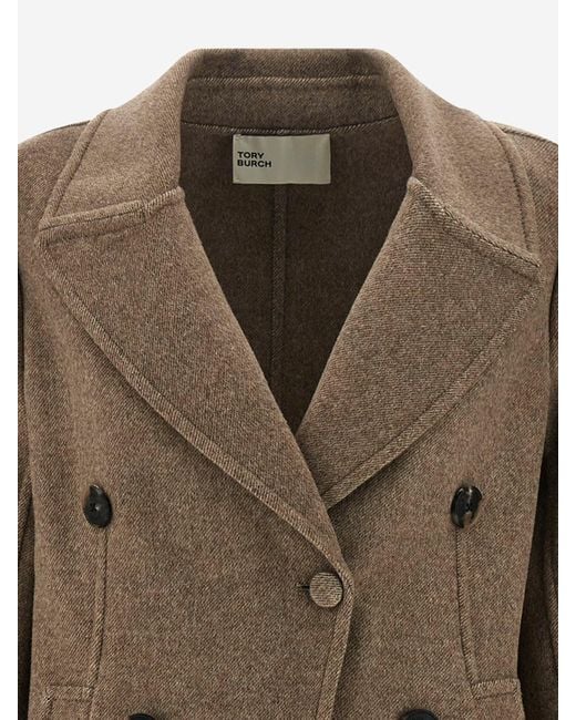 Tory Burch Green Wool Blend Coat