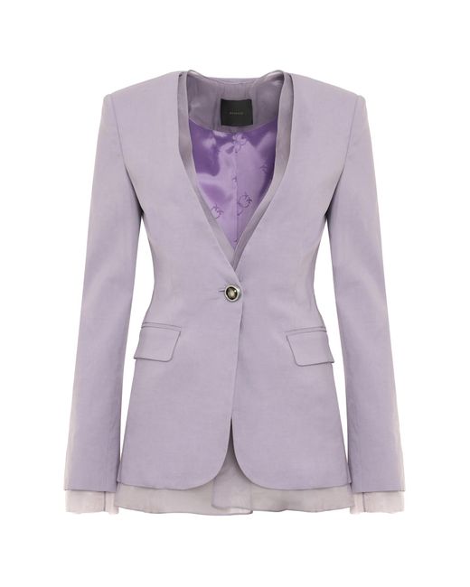 Pinko Purple Gallina Single-Breasted One Button Jacket